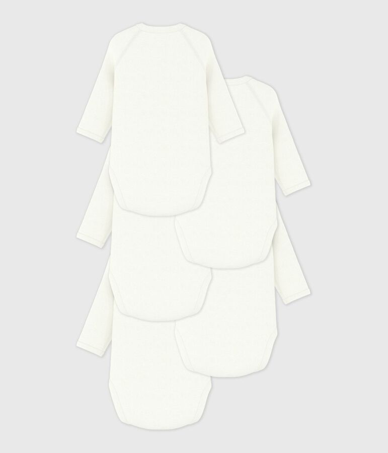 Set di body incrociati a maniche lunghe in cotone a tinta unita neonato multicolore