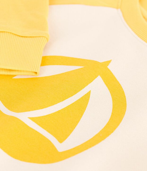 Felpa in misto cotone stampato bambino giallo/multicolore