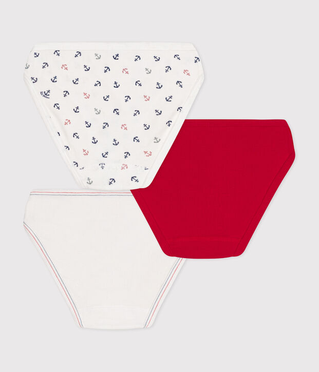 Confezione da 3 slip bambina in cotone multicolore