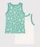 Set di 2 canotte in cotone con stampa bambino variante 1