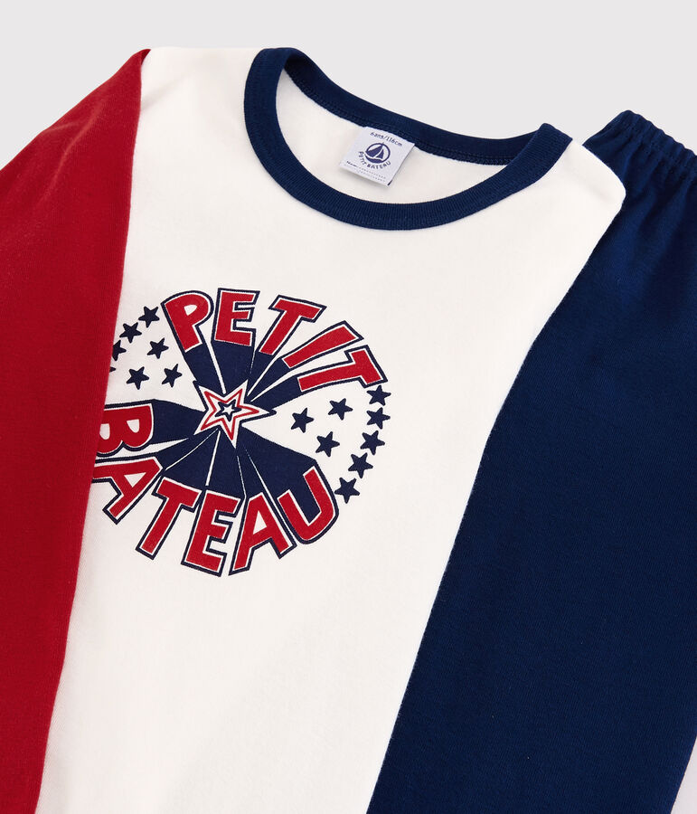 Pigiama bambino in cotone blu/multicolore