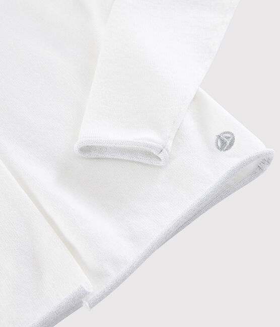 Cardigan tricot in cotone bambina bianco MARSHMALLOW