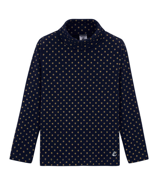 Dolcevita a pois per bambina blu SMOKING/giallo DORE