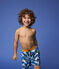 Shorts da mare riciclati bambino blu MYKONOS/ecru MULTICO