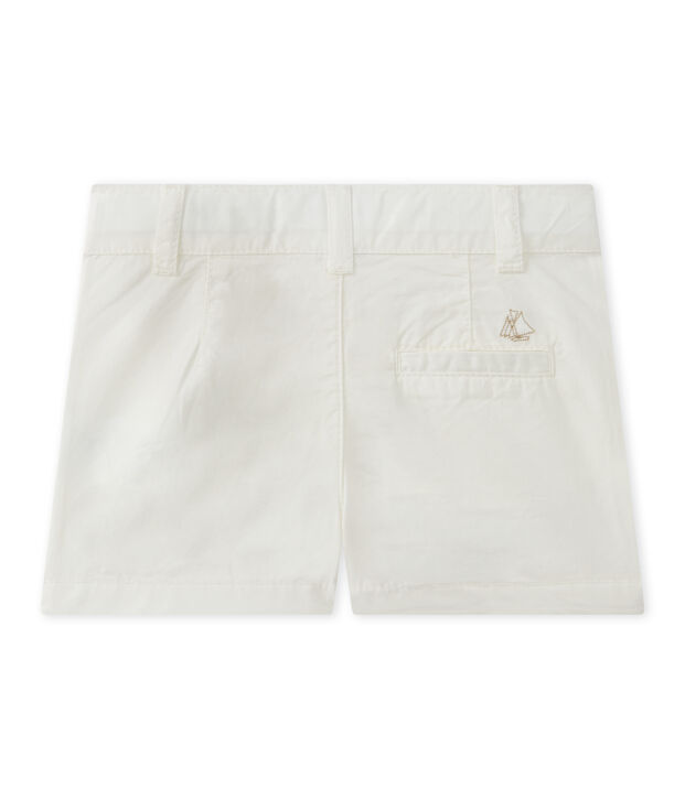 Pantaloncino beb&egrave; bambino in cotone bianco