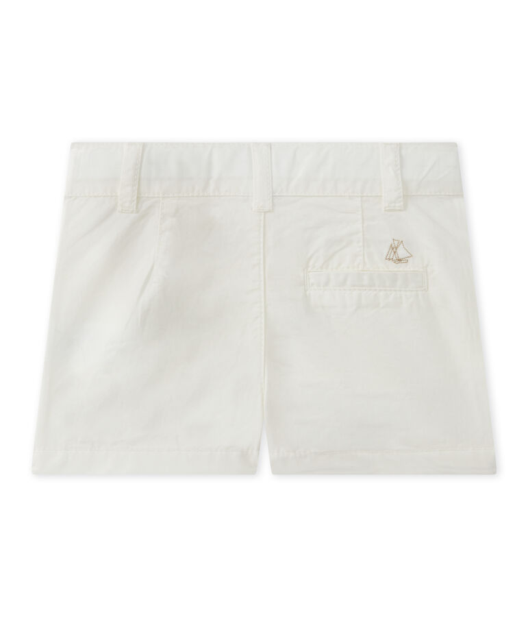 Pantaloncino beb&egrave; bambino in cotone bianco