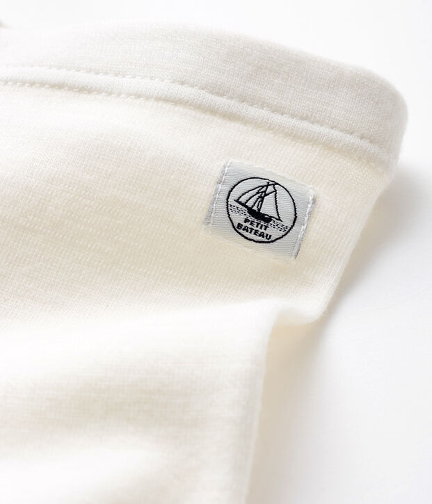 Ghettine neonato in lana e cotone bianco