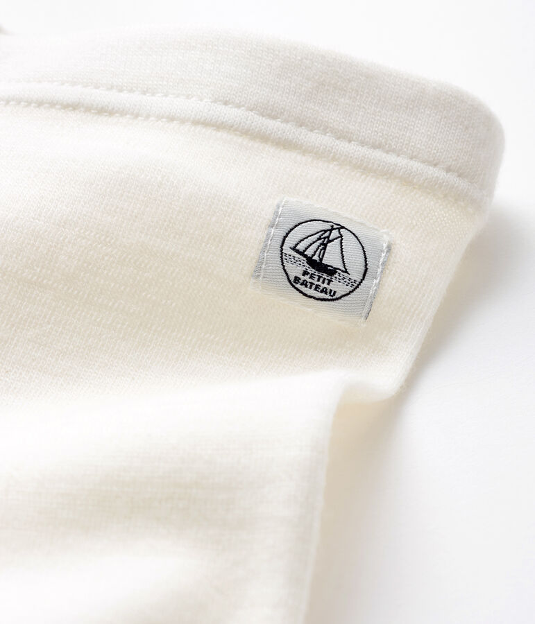 Ghettine neonato in lana e cotone bianco