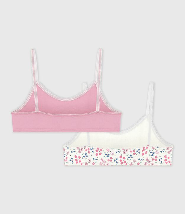 Set di brassi&egrave;re bambina in cotone con stampa a fiori multicolore