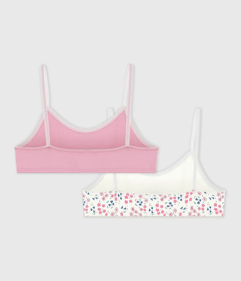 Set di brassi&egrave;re bambina in cotone con stampa a fiori multicolore