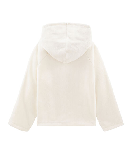 Felpa in pile arricciato da bambina bianco MARSHMALLOW