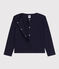 Cardigan in cotone bambina blu SMOKING