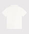 Polo a maniche corte in cotone tinta unita bambino bianco MARSHMALLOW