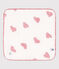 FAZZOLETTO CUORE BEBÈ IN GARZA DI COTONE bianco MARSHMALLOW/rosso TERKUIT