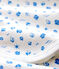 Lenzuolo maternità bebè in cotone biologico bianco MARSHMALLOW/blu COOL