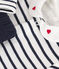 Abito e leggings in cotone neonato bianco MARSHMALLOW/blu SMOKING