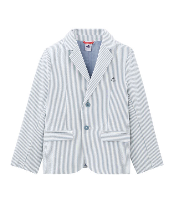 Giacca bambino blu FONTAINE/bianco MARSHMALLOW
