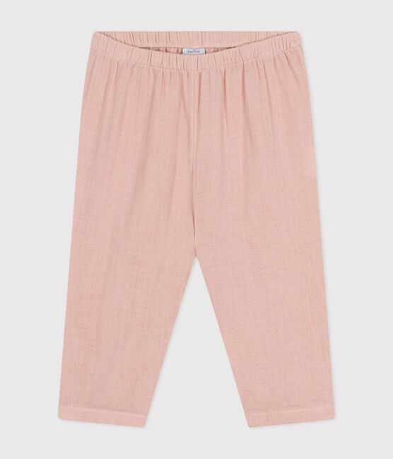 Pantaloni bebè in garza di cotone rosa SALINE