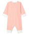 Tutina pigiama bambina a costine rosa ROSAKO/bianco MARSHMALLOW
