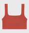 Bralette a tinta unita in cotone ed elastan donna marrone FAMEUX