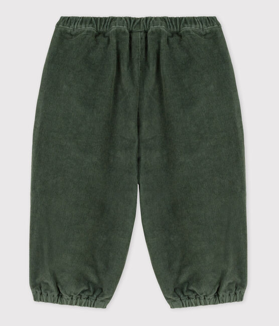 Pantalone bebè in velluto a costine verde VALLEE