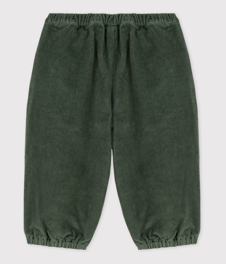 Pantalone beb&egrave; in velluto a costine verde