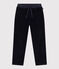 Pantaloni dritti in velluto medio bambina / bambino blu SMOKING