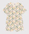 Pigiama donna con pantaloncini e t-shirt in cotone con motivo floreale bianco AVALANCHE/ MULTICO