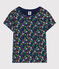 T-shirt stampata in jersey leggero bambina blu MEDIEVAL/bianco MULTICO