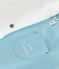 Completo nascita composto da salopette e body in cotone blu AQUATIC