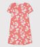 Camicia da notte Hawaii bambina in cotone rosa PAPAYE/ MARSHMALLOW