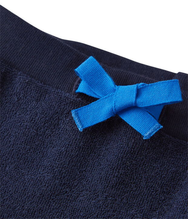 Short b&eacute;b&eacute; gar&ccedil;on en bouclette &eacute;ponge blu