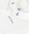 Body con colletto ricamato e scritta sul petto neonato MARSHMALLOW/ ADRIATIC