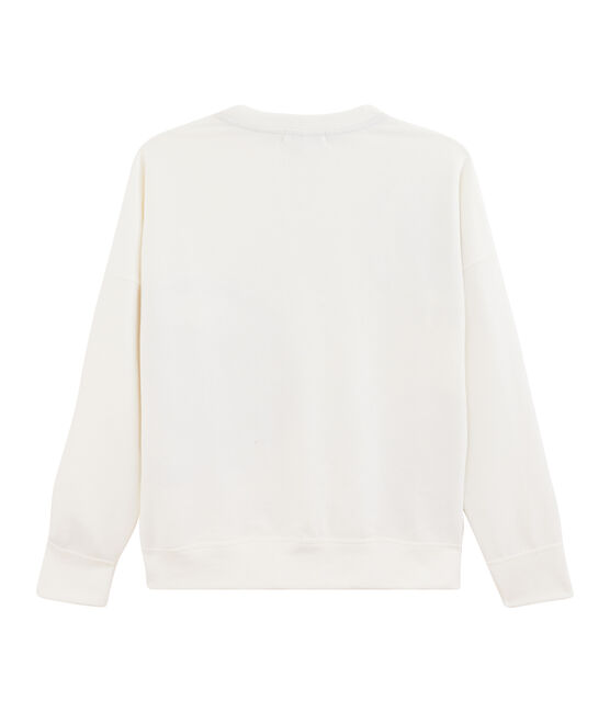 Felpa con logo donna bianco MARSHMALLOW/viola REAL