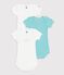 Lot de 3 bodies manches courtes en coton multicolore