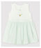 Abito-body a quadrettini vichy bebè femmina in cotone biologico bianco MARSHMALLOW/blu HAITI
