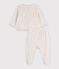 Set neonato in cotone tinta unita con ricamo sul petto MONTELIMAR CHINE