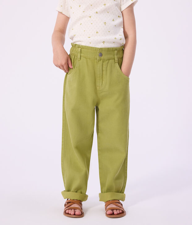 Pantaloni in cotone bambino verde