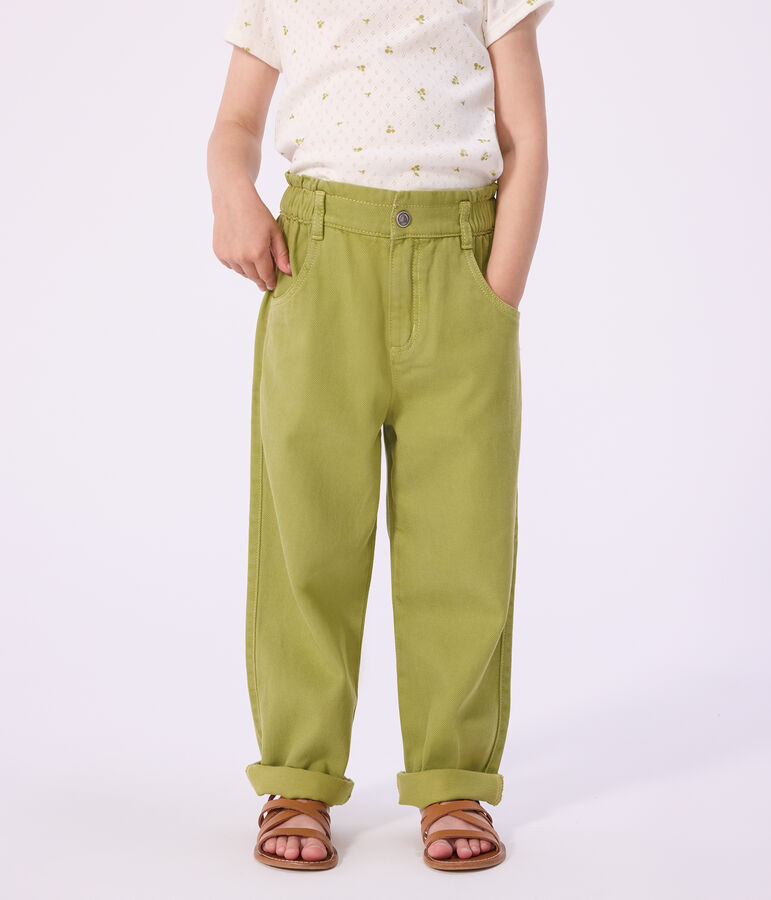 Pantaloni in cotone bambino verde