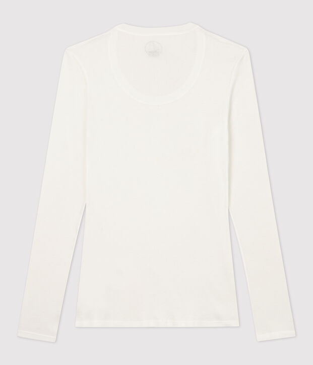 T-shirt a costine leggera Donna bianco