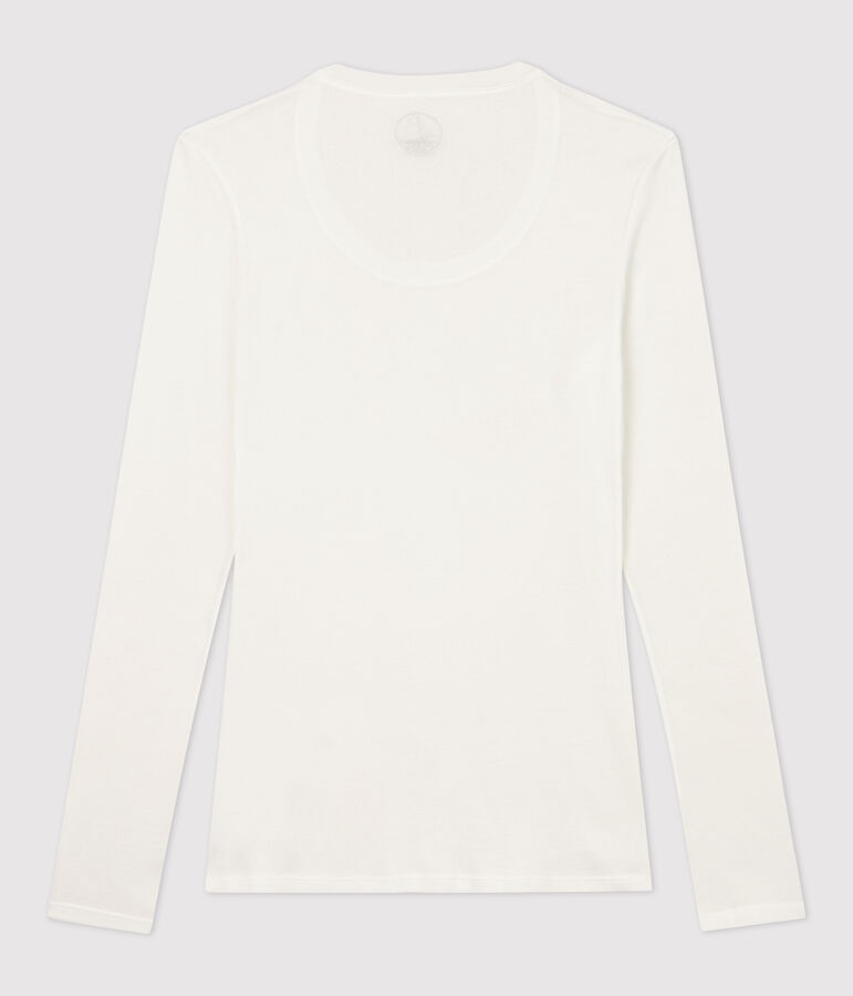 T-shirt a costine leggera Donna bianco MARSHMALLOW