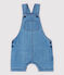 Salopette corta in demin chiaro bebè blu DENIM CLAIR
