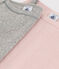 Confezione da 2 canottiere con spalline bambina in cotone traforato variante 1