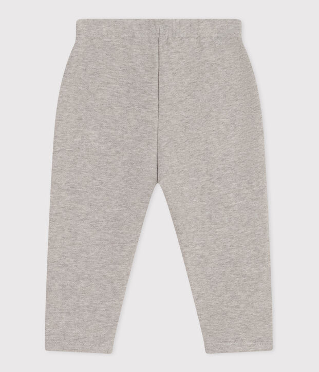 Pantaloni in tessuto felpato per beb&egrave; grigio