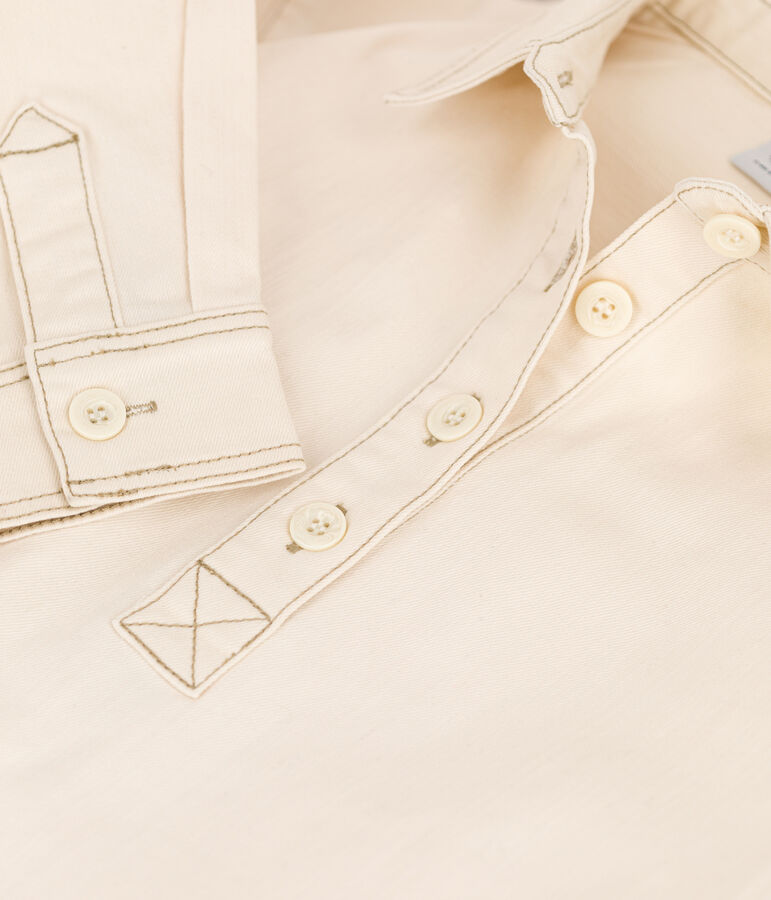 Abito maniche lunghe in denim bambina ecru AVALANCHE