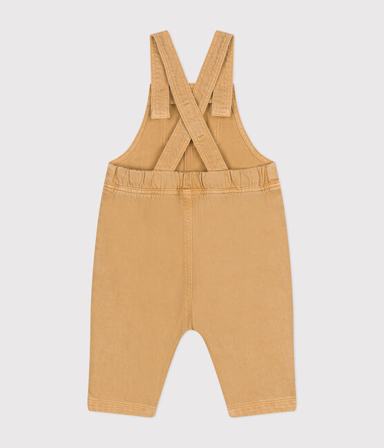 Salopette lunga in denim colorato neonato beige TOURONE