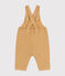 Salopette lunga in denim colorato neonato beige TOURONE