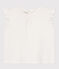 Blusa senza maniche in cotone neonato bianco MARSHMALLOW