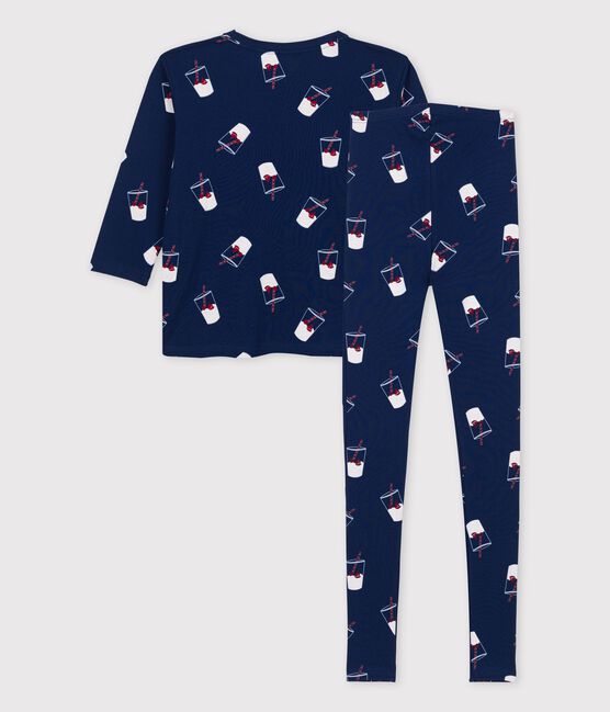 Pigiama allattamento Tajinebanane x Petit Bateau blu MEDIEVAL/bianco MULTICO