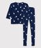 Pigiama allattamento Tajinebanane x Petit Bateau blu MEDIEVAL/bianco MULTICO